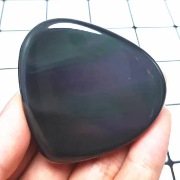5-7cm Naravnih mavrični obsidian kristalno srce obsidian Quartz Srce Oblika Kristalov Zdravljenje Darilo 1pcs