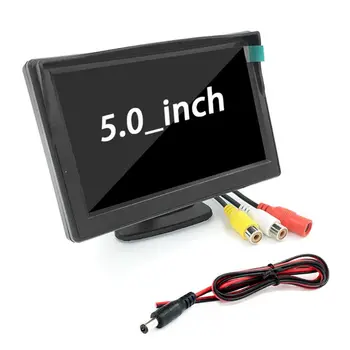 5 palčni LCD-Zaslon visoke LOČLJIVOSTI Zaslona Sesalni Avto Rearview Vzvratno Parkiranje Kamera