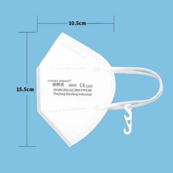 5/vrečko CE FPP2 KN95 masko za enkratno uporabo KN95 Masko za Zaščito Obraza Maske 95% Filtracijo Usta Kritje Anti Prah P2
