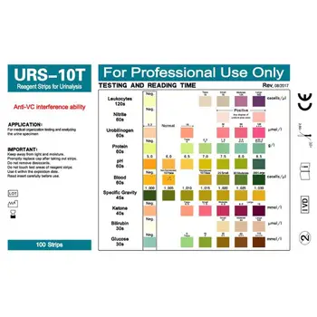50/100 kozarcev URS-10T Laboratorij za Gospodinjstvo PH Test Urina Testnih Lističev 10 Urina Uporabnosti Testnih Lističev , Nitrit, Urobilinogen, Beljakovin