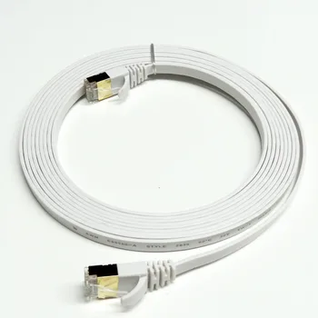 50FT 15M CAT7 RJ45 Obliž Ethernet LAN Omrežni Kabel Za Usmerjevalnik, Stikalo pozlačeni cat7 omrežni kabel RJ45 8P8C pozlačeni PLUG