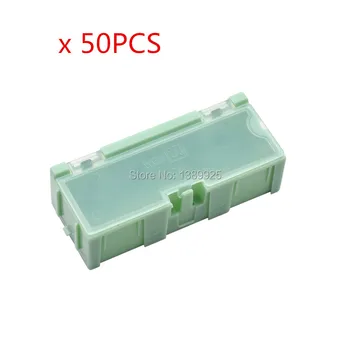 50PCS/veliko #2 Zelena Barva Upor Kondenzator SMT Elektronskih Komponent Mini škatla za Shranjevanje Praktično Nakit Storaged Primeru