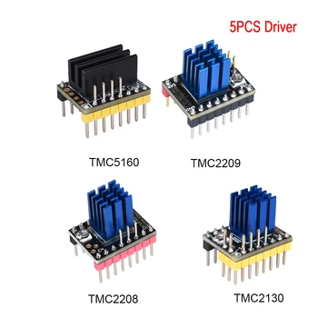 5PCS TMC5160 TMC2209 TMC2130 TMC2208 Koračnih Motornih Voznik StepStick Izklop za SKR V1.4 MINI E3 3D Tiskalnik Nadzorni Odbor