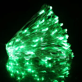 5pcs/veliko Niz LED svetlobo Srebrno Žico Pravljice toplo bela Garland Doma Božič svate, Dekoracijo Powered by USB 10m 23934