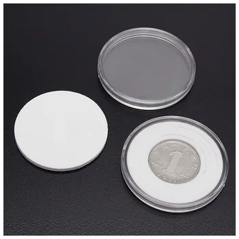 60 Kos 46mm Kovanec Primerih Kapsule Imetnik Uporablja prozorno Plastično Krog Škatla za Shranjevanje