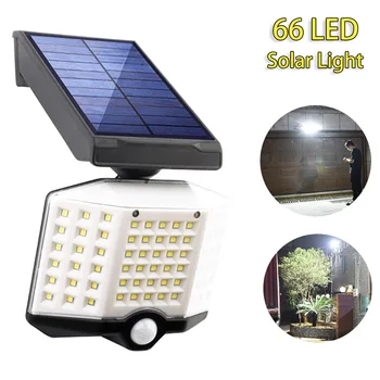 66 LED COB Sončne Stene Svetlobo na Prostem Človekovih Indukcijske Nastavljiva Svetloba Nepremočljiva solarnimi Pozornosti Za Vrtna Ulica 3 Načini