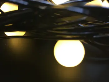 6M 40LED Žogo pravljice niz luči EU Vtičnice 220V povezljivost rep plug črno žico Božič poroko Xmas party vrt dekor-Toplo bela