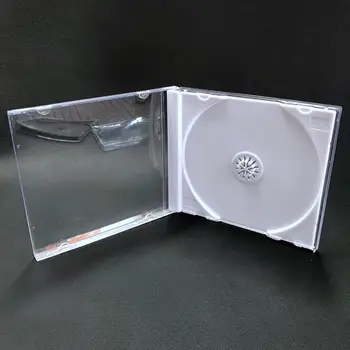 6pcs Plastičnih DVD Primeru Prenosni CD Škatla za Shranjevanje CD-ja Package Primeru za Domači Kino Trgovina 4pcs 90 Bela Enotnega in 2pcs 90 Siva Enotni