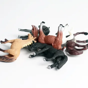 6pcs/set Majhen Konj Živali Slika Zbirateljske Igrače Divje Živali Spoznavanja figuric Otroci Plastični Model Igrače 464