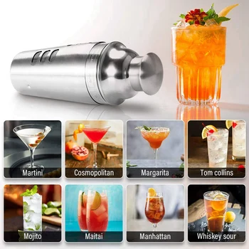 700 ml Cocktail Shaker Merjenje Nerjavečega Jekla Bar Pijačo Mešalnik Natakar Cedilo Pijačo mešalnikom
