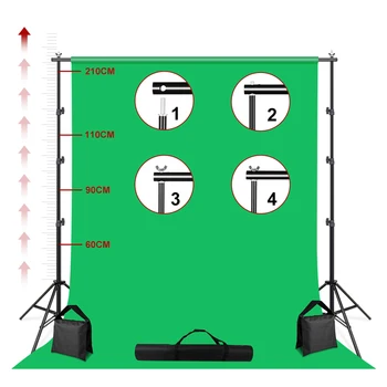 8.5 m x 9.8 ft Ozadje Stojalo za Foto studio Video Nastavljiva Ozadja Podporni Sistem, Komplet z zelen zaslon za fotografijo
