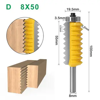 8 mm Kolenom Prst Skupno Lepilo Rezkanje Rezalni plošči Postavljeno V skupni Usmerjevalnik Svedri za Les Tenon lesenih predmetov Cone Čepov Bit
