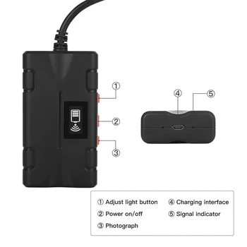 8 mm Wifi USB-Endoskop Fotoaparat 1080P HD Prilagodljiv Nepremočljiva Endoskop Kamere Pregled Borescope Za iphone IOS PC, Pametni telefon 6042