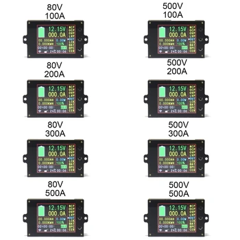 80V/500V 100A/200A/300A/500A 2.4 Cm LCD-Zaslon Brezžični Merilnik Napetosti Ampermeter Baterije Coulometer Zmogljivosti Moči Detektor Utc