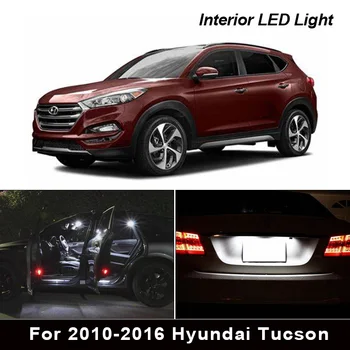 8Pcs Bel Avto LED Notranja Osvetlitev Paket Za 2010-2016 Hyundai Tucson Zemljevid Dome Trunk registrske Tablice Svetlobe