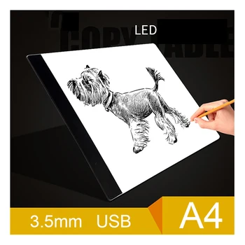 A4/A3 LED možnost zatemnitve Svetlobe Diamond Slikarstvo Orodja Tablet Pad USB Plug Diamond Vezenje Pribor Navzkrižno Šiv orodje 20724