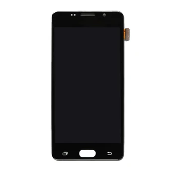 A510 LCD zaslon Za Samsung Galaxy A5 2016 LCD A510F A510M SM-A510F Zaslon, Zaslon na Dotik, Računalnike w/ Okvir Tipka Domov Flex Flex Polnilnik