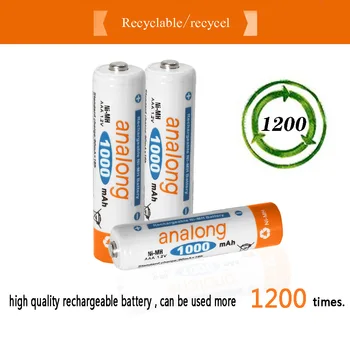 AAA Polnilne Baterije aaa Ni-MH 1000mAh 1,2 V Nizko praznijo 3A Baterije za ponovno Polnjenje Bateria z smart polnilec za aaa