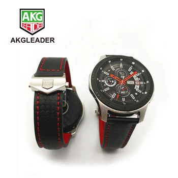 AKGLEADER Samsung Galaxy Watch 46mm 42mm 22 mm 20 mm usnjeni trak Prestavi s3 Classice Froniter