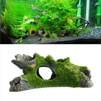 Akvarij Hišico Dekor Mountain View Moss Fish Tank Ornament Dekoracijo Nova