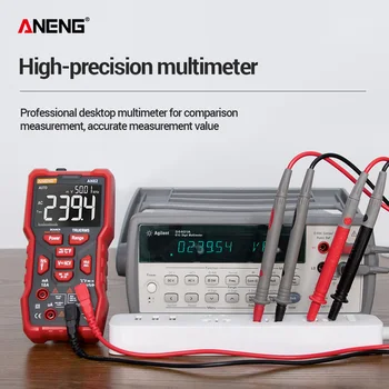 AN82 9999 Šteje Digitalni multimeter esr meter izpraševalec Res-RMS avtomobilske električne dmm tranzistor vrha metrov upor test