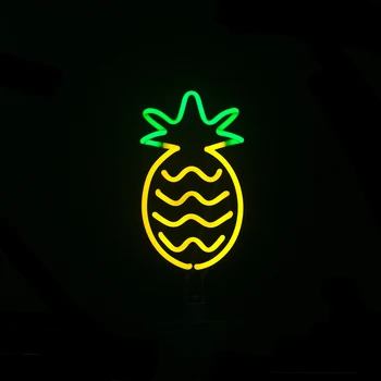 Ananas, Neon, Luči Prijavite Kiparstvo Stekleni cevi Neon Namizni Poročni počitniški Dom Dekoracija žarnice Steklo Neonskih Luči NEONSKE Luči