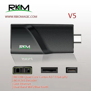Android 7.1 TV Box RKM V5 Mini PC RK3288 4K Quad Core 2 G 16 G H. 265 Digitalne signalizacije media player
