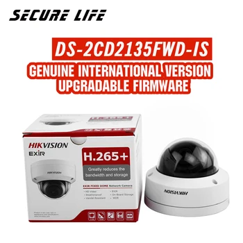 Angleški različici DS-2CD2135FWD-JE 3MP Ultra-Low Light Omrežja mini dome IP CCTV Kamere POE SD, AVDIO H. 265+