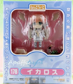 Anime Slika 10 cm Q Različica Sora No Otoshimono Ikar/Ikaros 178# PVC figuric Igrače Premično Spremeni Obraz Anime Model Lutka