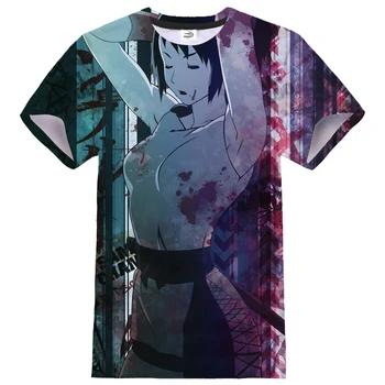 Anime T-shirt Samurai Champloo 3D Tiskanja Ulične Moški Ženske Modni O-Vratu Kratkimi Rokavi Tshirt Hip Hop T Shirt Šport Tees Vrhovi 3792