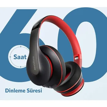 Anker Soundcore Življenje Q10 Brezžična tehnologija Bluetooth 5.0 Slušalke-60 Ur Čas Predvajanja do-Črna, Rdeča-A3032