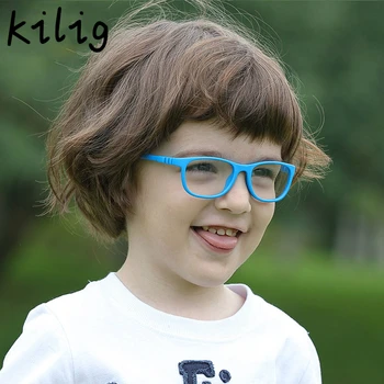 Anti Modra Svetloba Glare Filter Baby Otroci Očal Okvir Otrok Računalnik Prilagodljiv Očala Korektivne Optične leče z UV 0-4