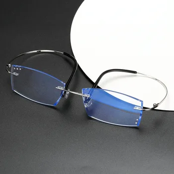 Anti UV Modra Svetloba Blokiranje Očala Moda Pregleden Len Računalnik Očala Ženske Moški Anti-utrujenost Očala Navaden Očala