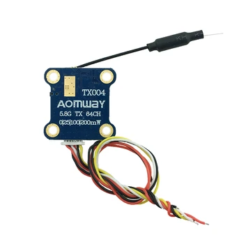 AOMWAY 5.8 G 0-200MW TX004 MINI Video Switchable FPV Oddajnik podporo frekvence prilagoditve NTSC/PAL Za RC Model Quadcopter