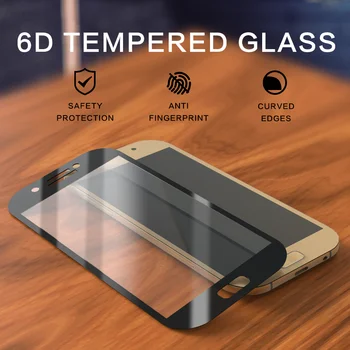 ASINA 6D Screen Protector For Samsung Galaxy A5 2017 Kaljeno Steklo Film Ukrivljen Polno Kritje Screen Protector Za A8 2018 2017 J7