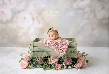 Avezano Ozadje Za Fotografiranje Rojstni Newborn Baby Tuš Oljna Slika Cvetje Otrok Dekor Ozadje Za Foto Studio