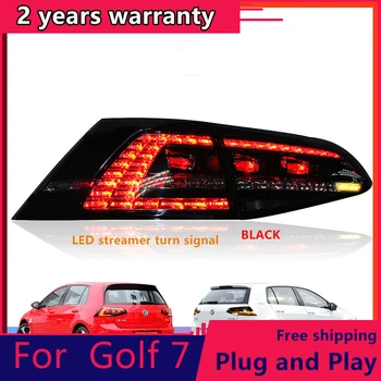 Avto Styling izdelan na tajvanu za VW Golf 7 zadnje luči za obdobje 2013-2017 Golf7 MK7 LED Rep Lučka Zadaj Lučka DRL+Zavora+Park+Signal, led luči