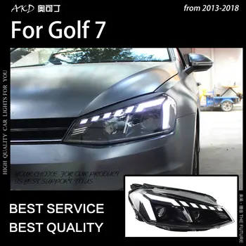 Avto Styling Žaromete za Golf 7 LED Smerniki Audi-Oblikovanje Animacije DRL Glavo Svetilka Dinamični Kazalnik Vse LED Svetlobni Dodatki