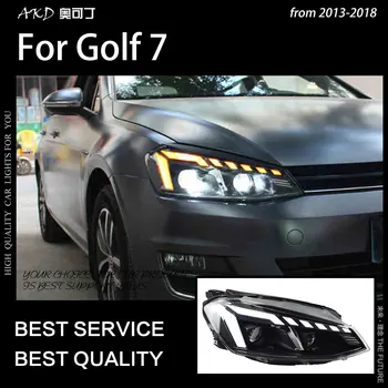 Avto Styling Žaromete za Golf 7 LED Smerniki Audi-Oblikovanje Animacije DRL Glavo Svetilka Dinamični Kazalnik Vse LED Svetlobni Dodatki
