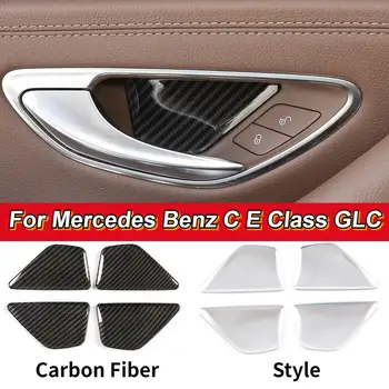 Avtomobilska dodatna Oprema Za Mercedes Benz C Razred W205 15-20 E GLC W213 X243 16-20 ABS chrome/Ogljikovih Vlaken Teksturo Vrata Skledo Pokrov Plošče