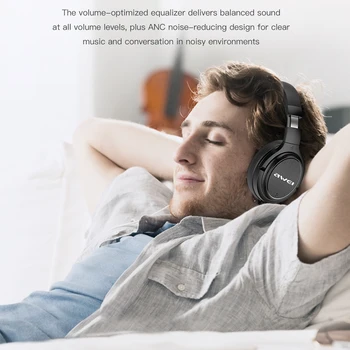 Awei A950BL Aktivno odstranjevanje Šumov, Slušalke Bluetooth V4.1 ANC Brezžični Globoko Bass Glasbe, Gaming Slušalke za Xiaomi Huawei
