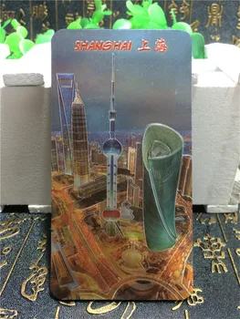 BABELEMI Šanghaju na Kitajskem 3D Hladilnik Magnet Svetu Spominkov Hladilnik Magnetne Nalepke