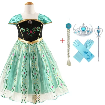 Baby Dekle Elsa Oblačenja za Dekleta, Obleka Cosplay Elsa Kostum za noč Čarovnic, Božič Stranka Princesa Teens Fancy Risanka Vestidos 3258