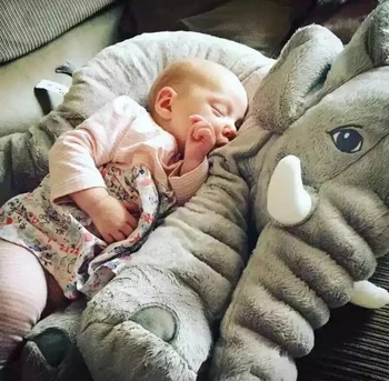Baby Slon Blazino, Polnjene Živali, Igrače, otroška posteljica Blazino Za Nosečnice Almohada Otrok Spanja Slon Otroka, Dojenčka Blazino