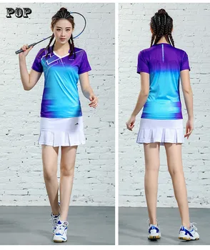 Badminton t-shirt moški tenis oblačila za Ženske, deklice namizni tenis trenirko jersey ping pong, badminton oblačila Sportwear Kompleti