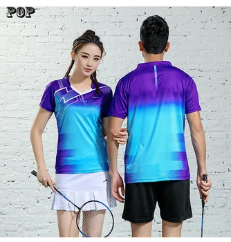 Badminton t-shirt moški tenis oblačila za Ženske, deklice namizni tenis trenirko jersey ping pong, badminton oblačila Sportwear Kompleti