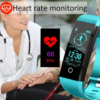 BANGWEI Novo Pametno Gledati Moške Krvnega Tlaka, Srčnega utripa, Fitnes Tracker Ženske Smartwatch Šport Pazi za ios Android+Box