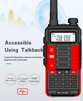 BaoFeng Walkie Talkie UV-10R Dve Poti 128CH VHF, UHF Dual Band Oddajnik za Dolge razdalje 50km walkie-talkies Ham CB Radio Baofeng 10R