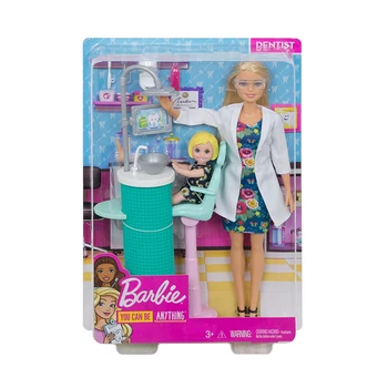 Barbie je Zobozdravnik Izkušnje Nastavite Velike Darilo Polje Nov Proizvod, Dan in Noč Zbirka Edition Dekle, Princesa Lutka Darilo za Rojstni dan Igrača 11417