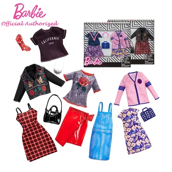 Barbie Original Mix Lutke Modno Oblači Obleke obleko elega Lutka Čevlji Nastavite Igrače Za Dekleta Otrok Pribor Play House Party